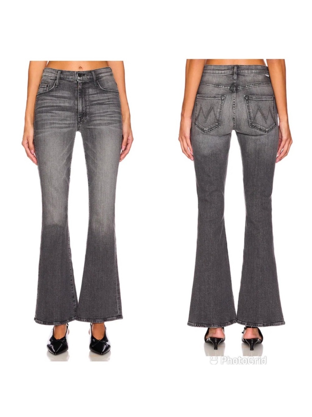 MOTHER the weekender Wanted! faded black jeans wide leg jeans denim pants 29